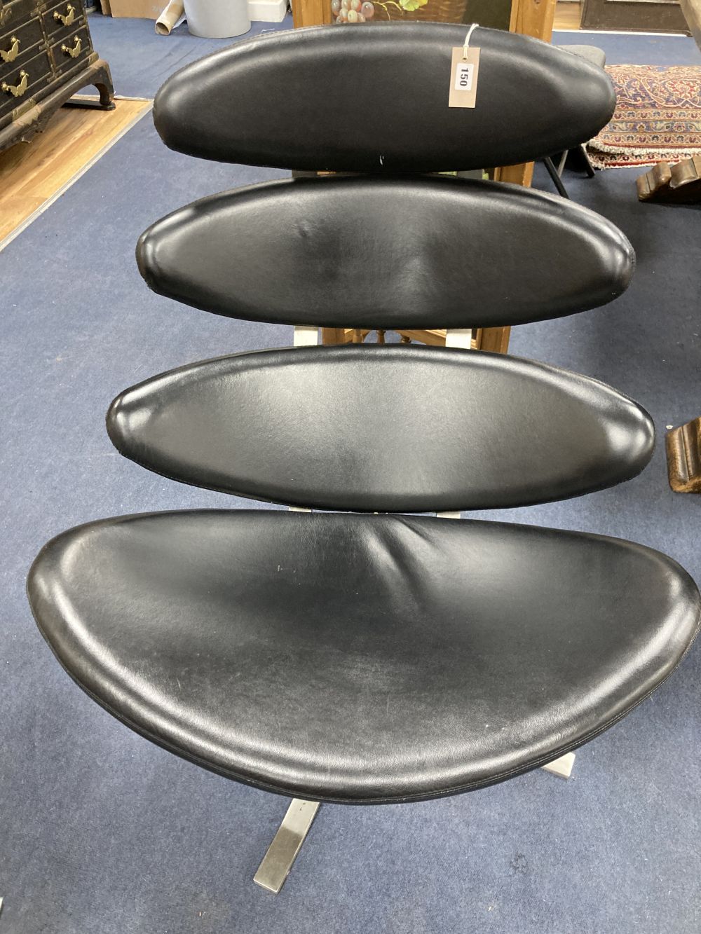 An EJ5 Corona style Lounge Chair and matching footstool,